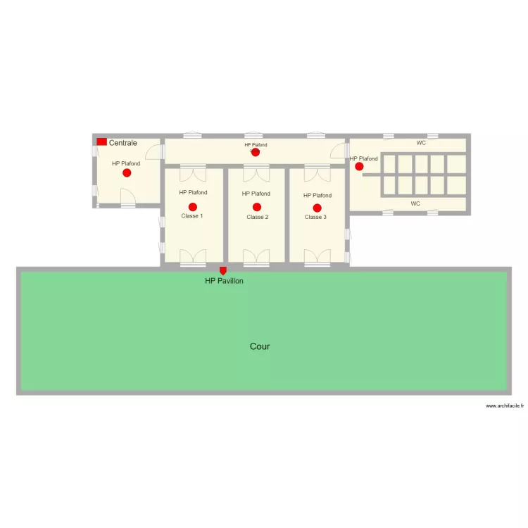 &Eacute;cole type. Plan de 