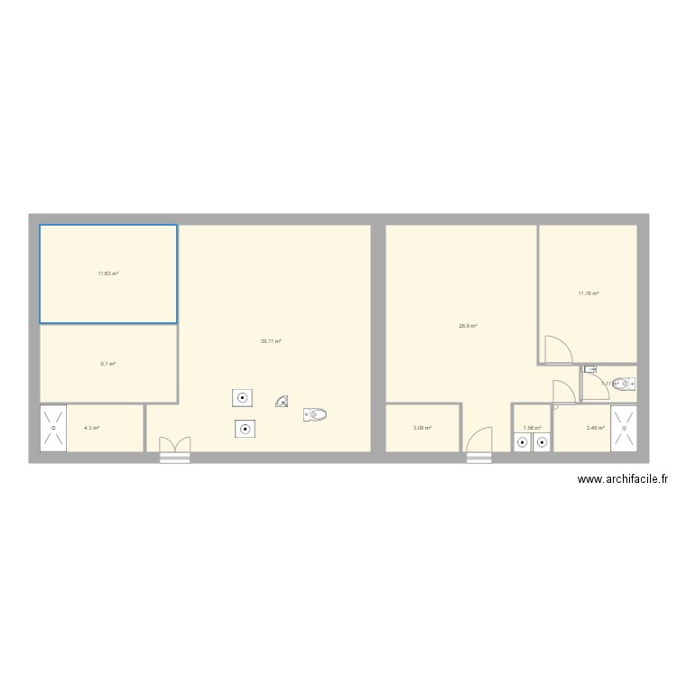 local pitres 2. Plan de 0 pièce et 0 m2