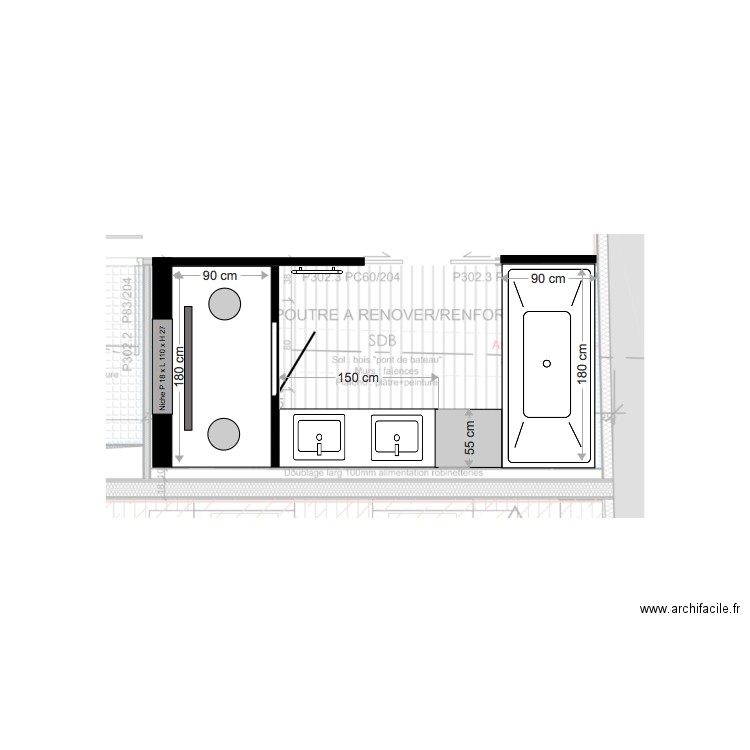 bath 2. Plan de 0 pièce et 0 m2