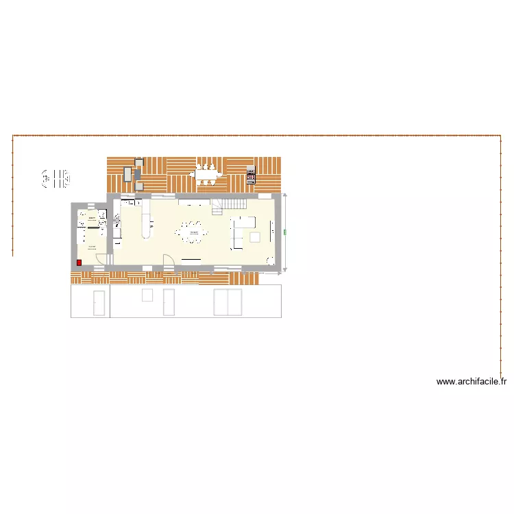 gripouill&egrave;res avec exterieur. Plan de 
