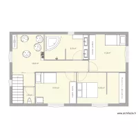 PLAN ETAGE CONSTRUCTION SDB BAIGNOIRE ANGLE