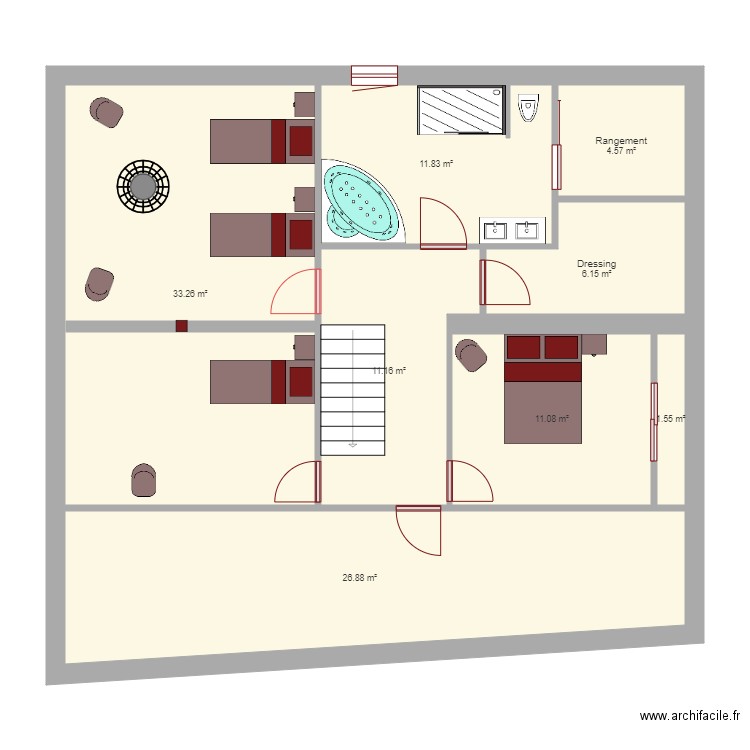 Appart niveau 2 agencement. Plan de 0 pièce et 0 m2