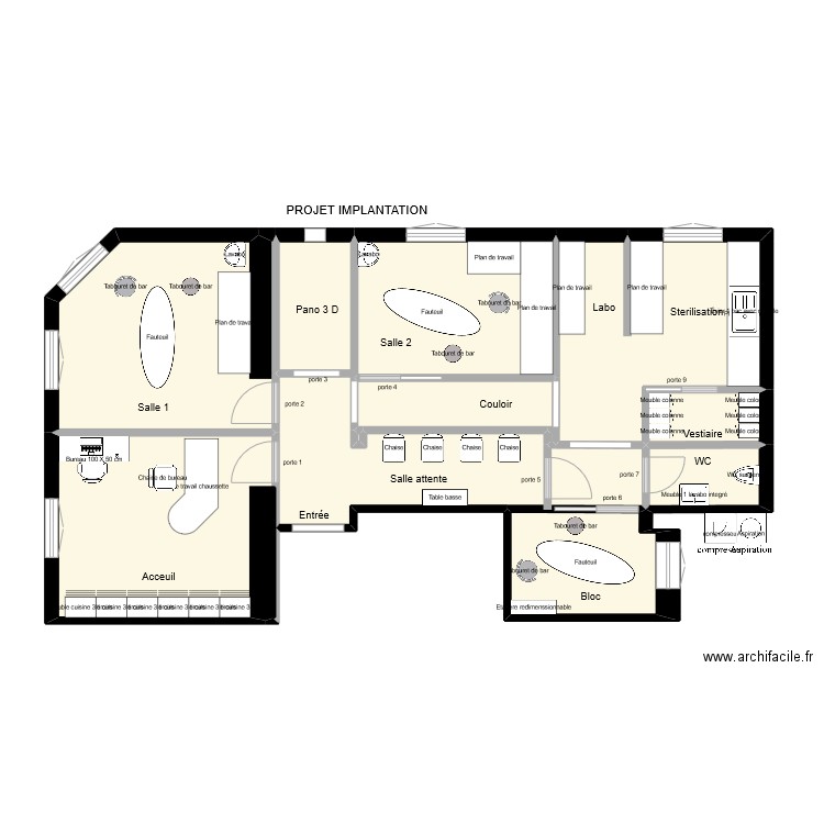 CABINET IMPLANTATION. Plan de 0 pièce et 0 m2