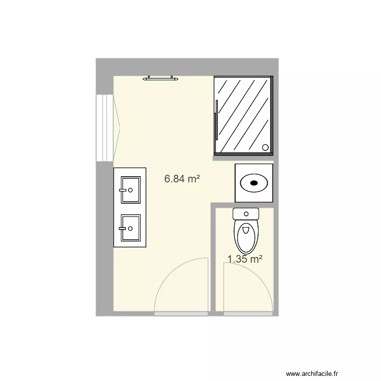 salle de bain villo. Plan de 
