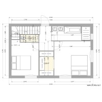 VILLA 80M2 R1  idée 2 chambres  2