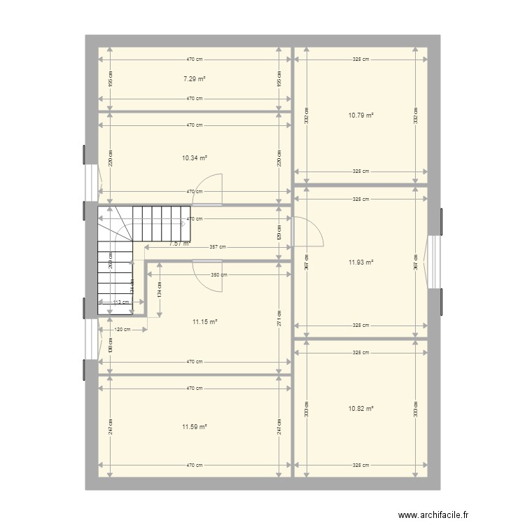 plan 2e actuel. Plan de 0 pièce et 0 m2