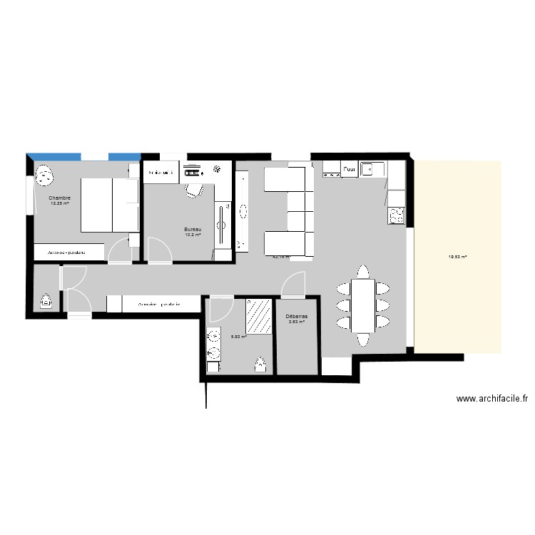 plan appartement 95 m2