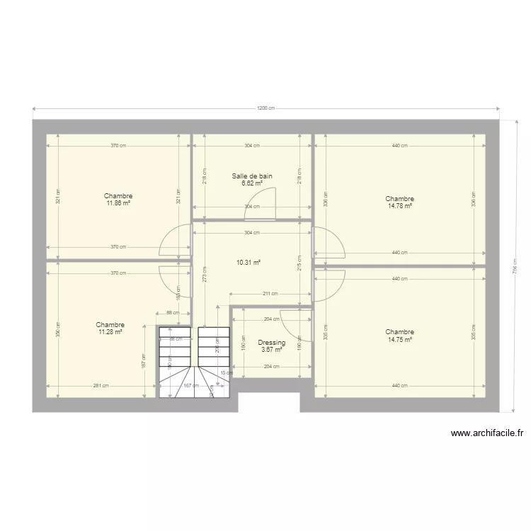 sci 2 papillon fleurines etage. Plan de 