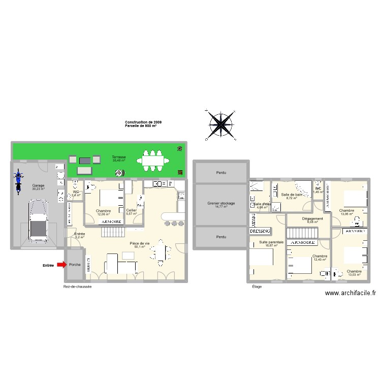 PIERSON Jean Francois. Plan de 0 pièce et 0 m2