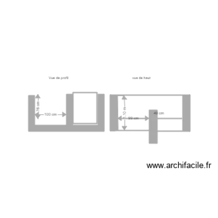 deversoir entr&eacute;e. Plan de 