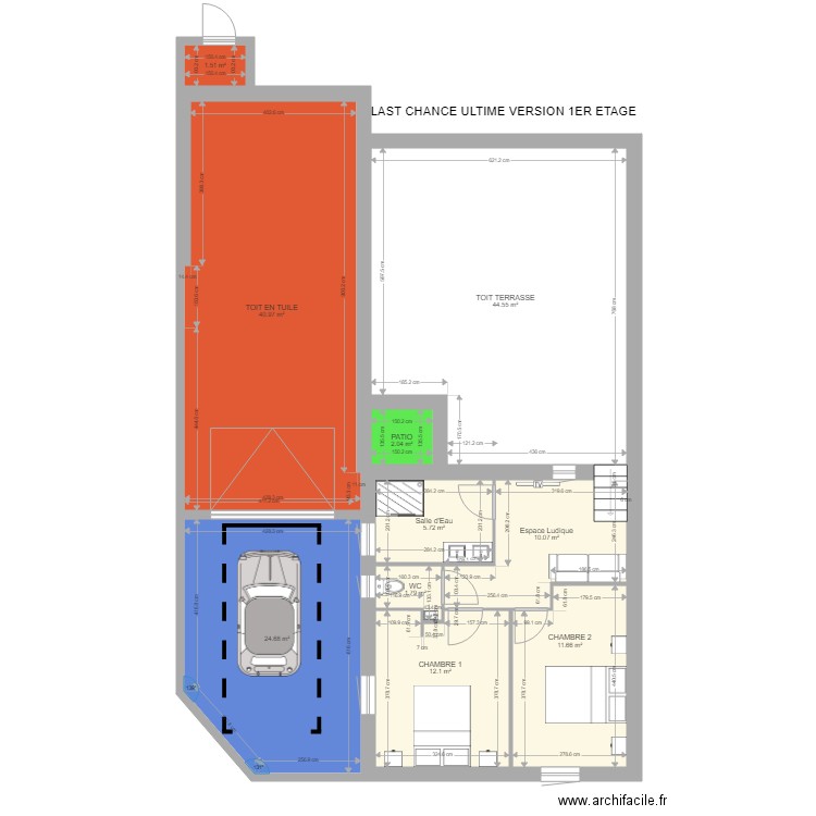 last chance Ultime version 1ER ETAGE. Plan de 10 pièces et 155 m2