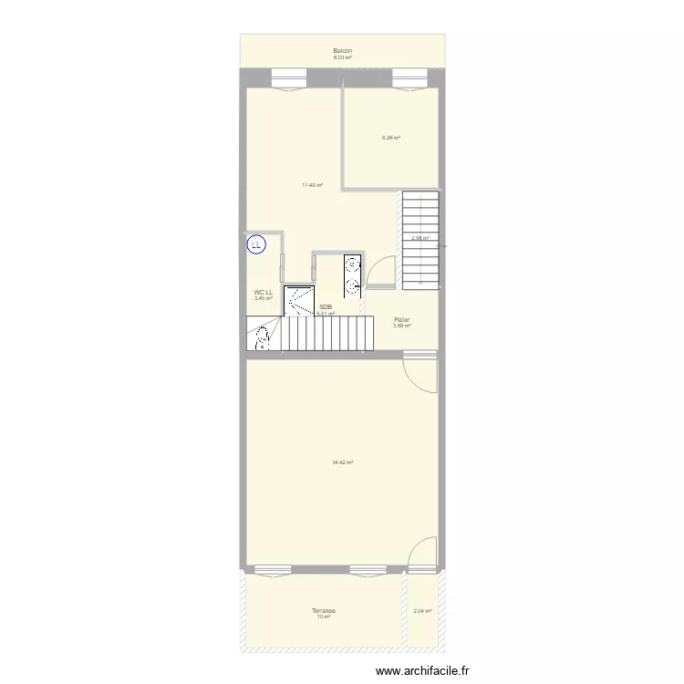 Luciano B appart Nord 1er étage. Plan de Luciano B appart Nord 1er étage. Plan de