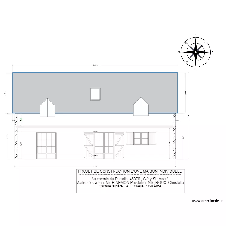fa&ccedil;ade  arri&egrave;re 2. Plan de 