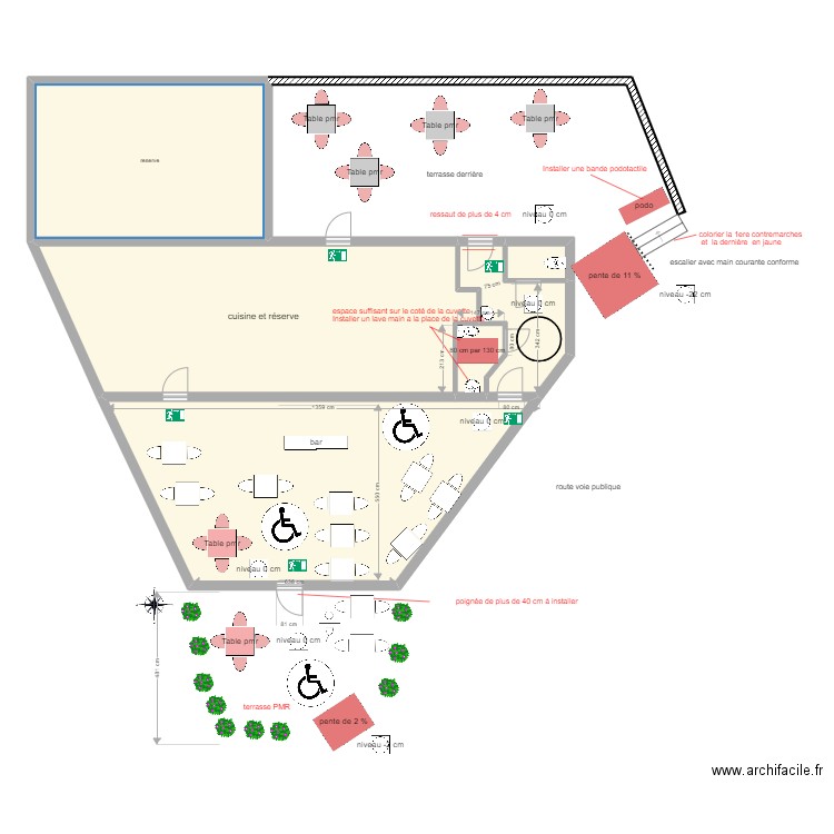 vagabon travaux. Plan de 6 pièces et 161 m2