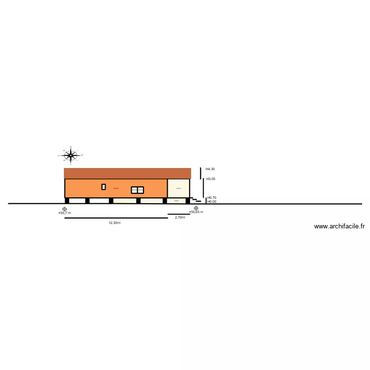 Plan en coupe PCMI3. Plan de 7 Pièces et 41 m² Plan en coupe PCMI3. Plan de 7 Pièces et 41 m²