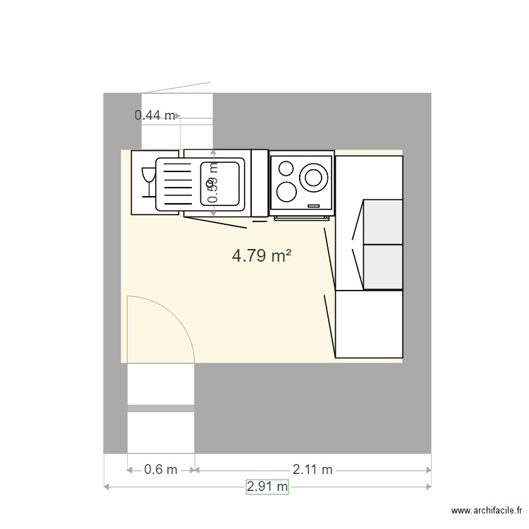 cuisine guy bis. Plan de 0 pièce et 0 m2