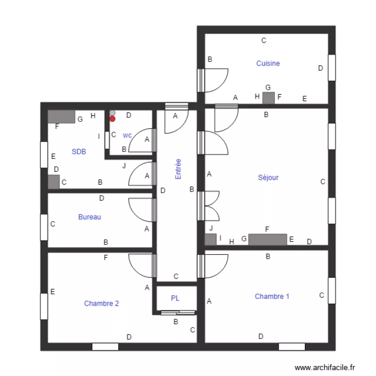 RE JOUEN 2ETG FACE DROITE. Plan de 