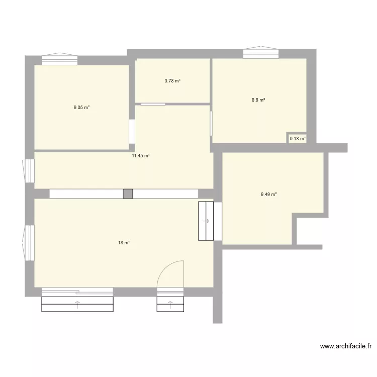 Projet 04 sans meubles. Plan de 