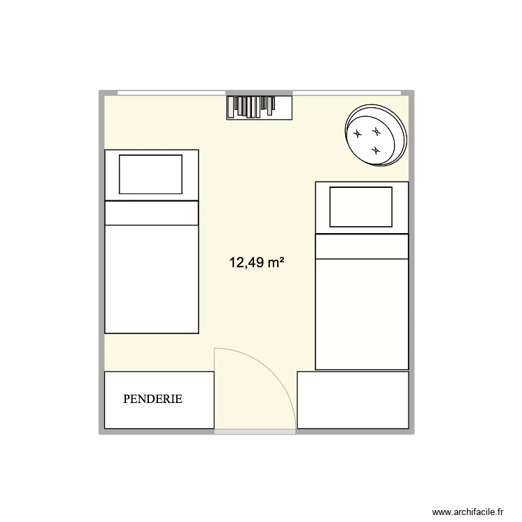 chambre gar&ccedil;ons. Plan de 