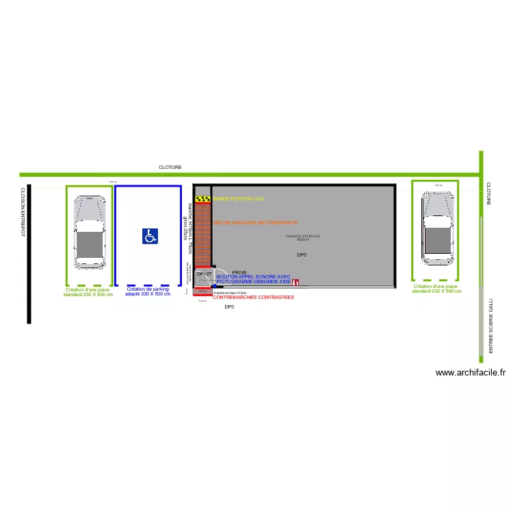 SCIERIE GALLI RDC APRES TRAVAUX. Plan de 