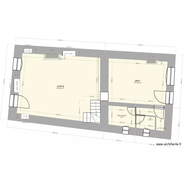 Maison R D C. Plan de 