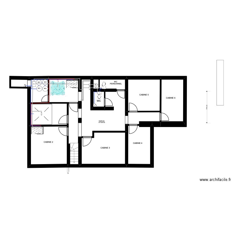 PLOMBERIE SS. Plan de 13 pièces et 101 m2