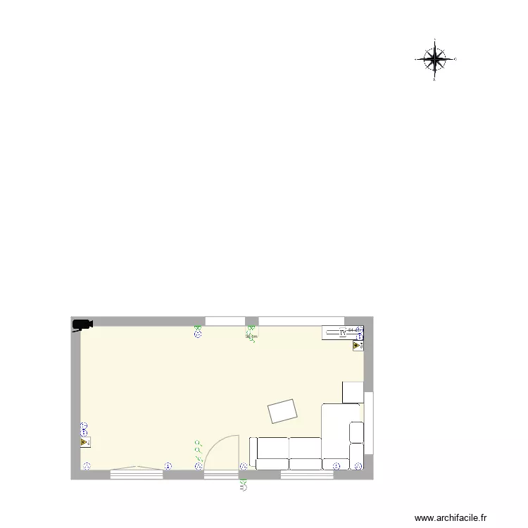 Salon s&eacute;jour 1. Plan de 