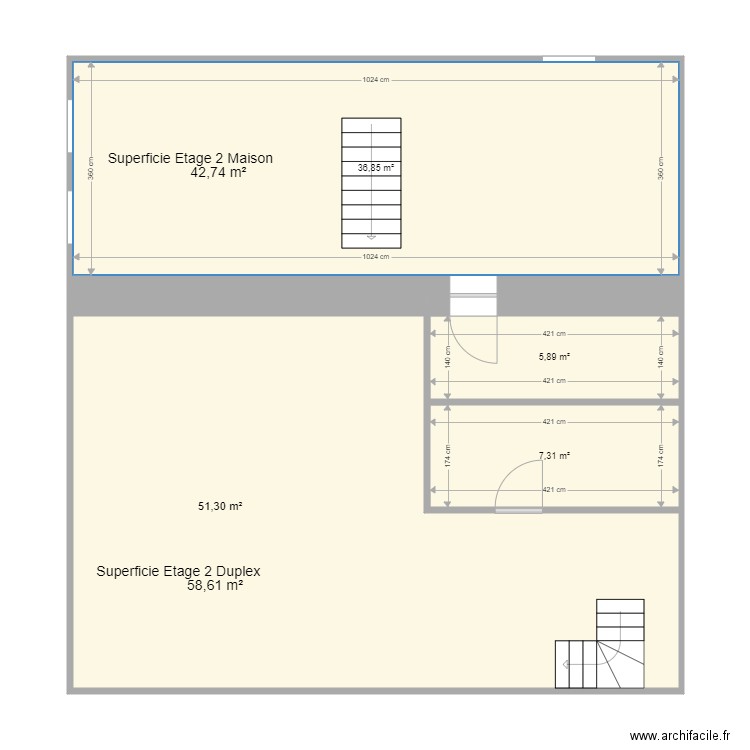 Maison Seb Pisvin Etage 2. Plan de 0 pièce et 0 m2