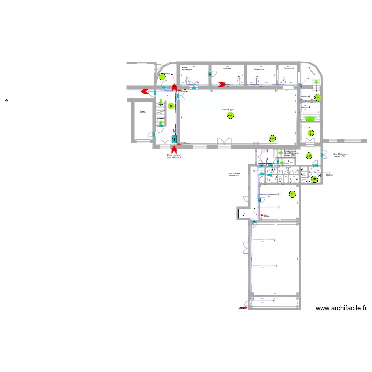 Ecole de La Calamine  B&acirc;timrnt C Niveau 00 incendie. Plan de 