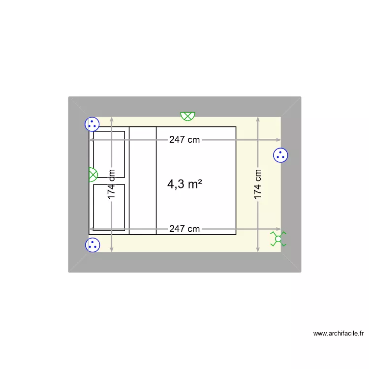 ste cecile mezzanine. Plan de 
