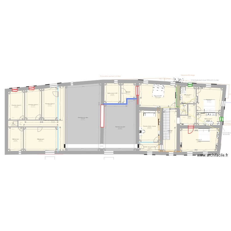 Mas Sarrians projet renovation eu aep clim vmc projet 2021. Plan de 0 pièce et 0 m2