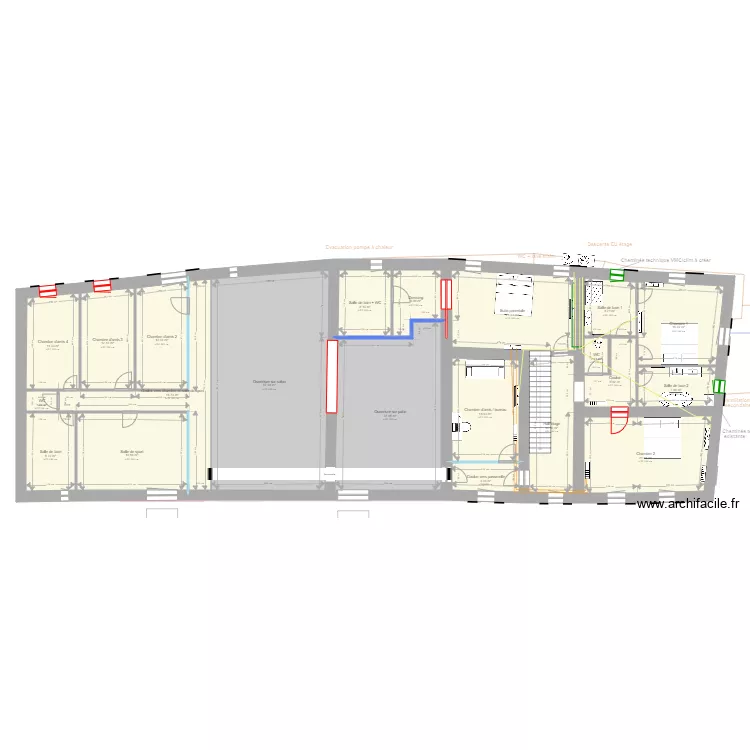 Mas Sarrians projet renovation eu aep clim vmc projet 2021. Plan de 