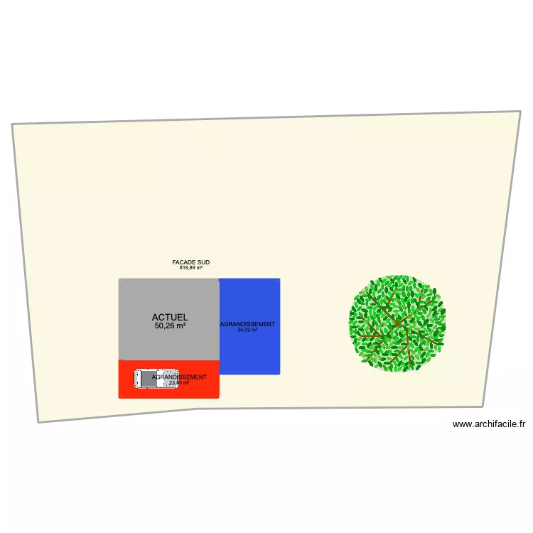 PLAN DE MASSE THONES. Plan de 