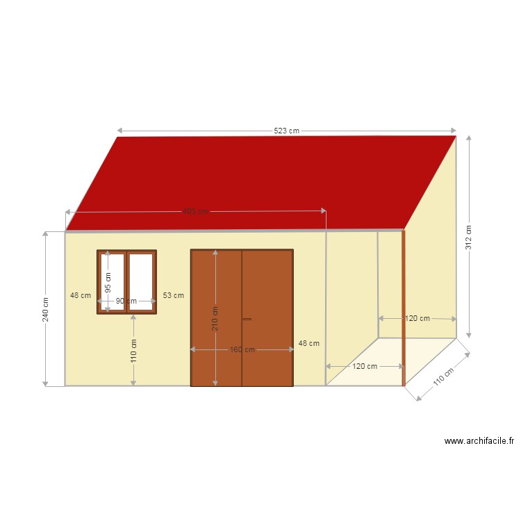 abri de jardin 3D. Plan de 0 pièce et 0 m2