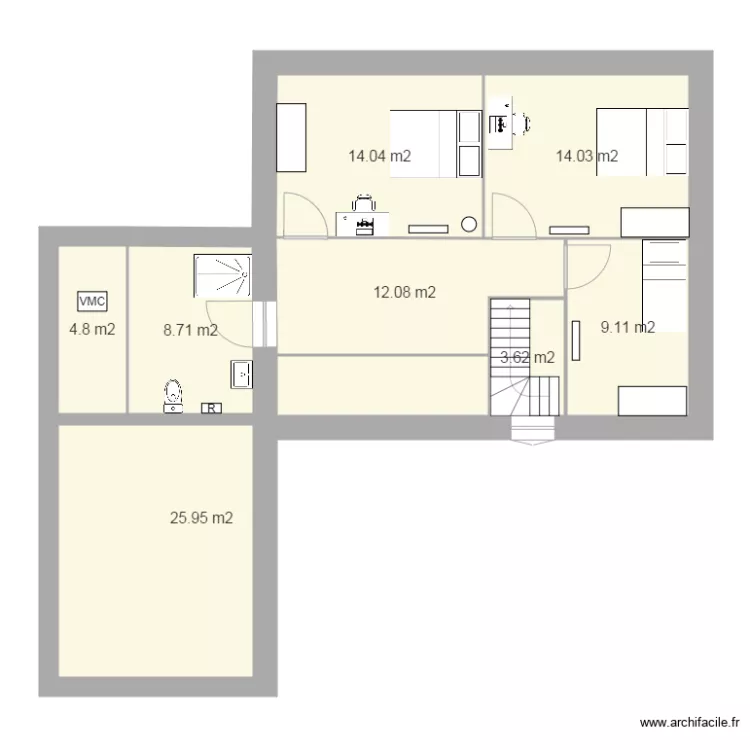 Fleurat étage 3 meuble. Plan de Fleurat étage 3 meuble. Plan de