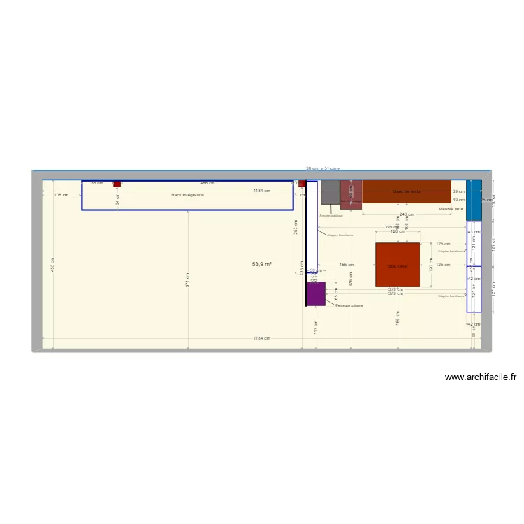 Salle Blanche 2. Plan de 