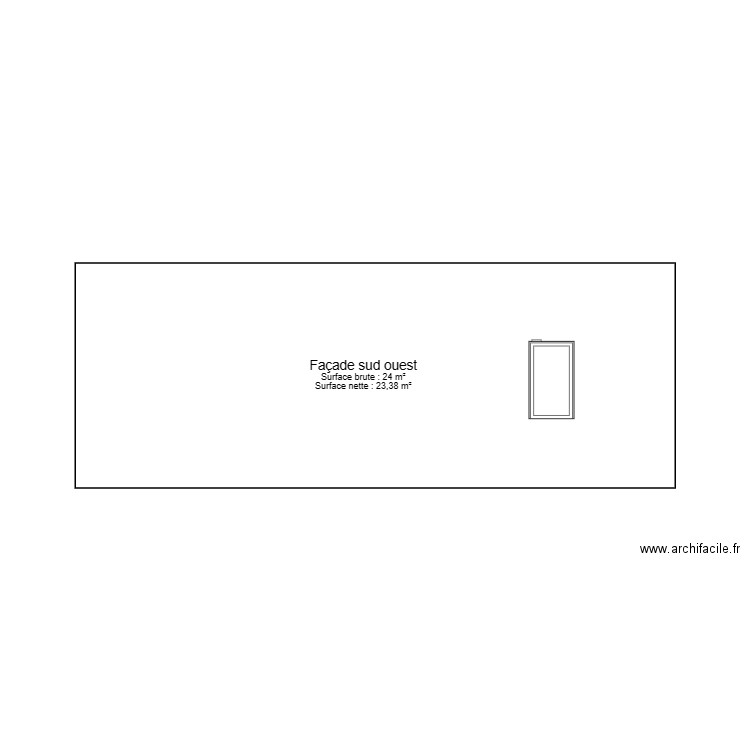 facade sud ouest. Plan de 0 pièce et 0 m2