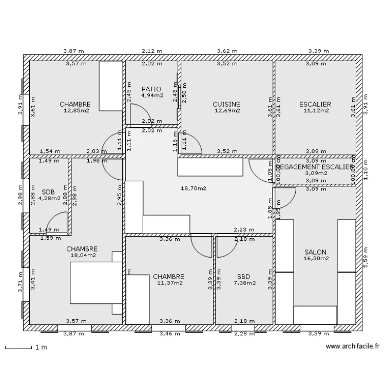 1ère ETAGE. Plan de 1ère ETAGE. Plan de