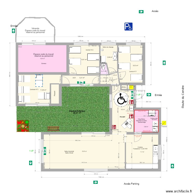 crèche Cournon 2. Plan de 0 pièce et 0 m2