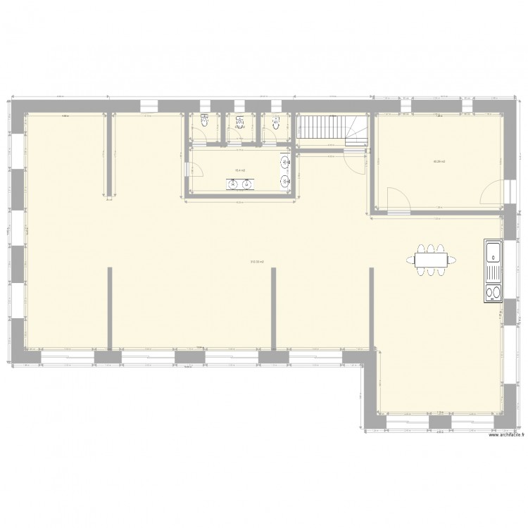 Reconstruction refuge plan RDC. Plan de 0 pièce et 0 m2