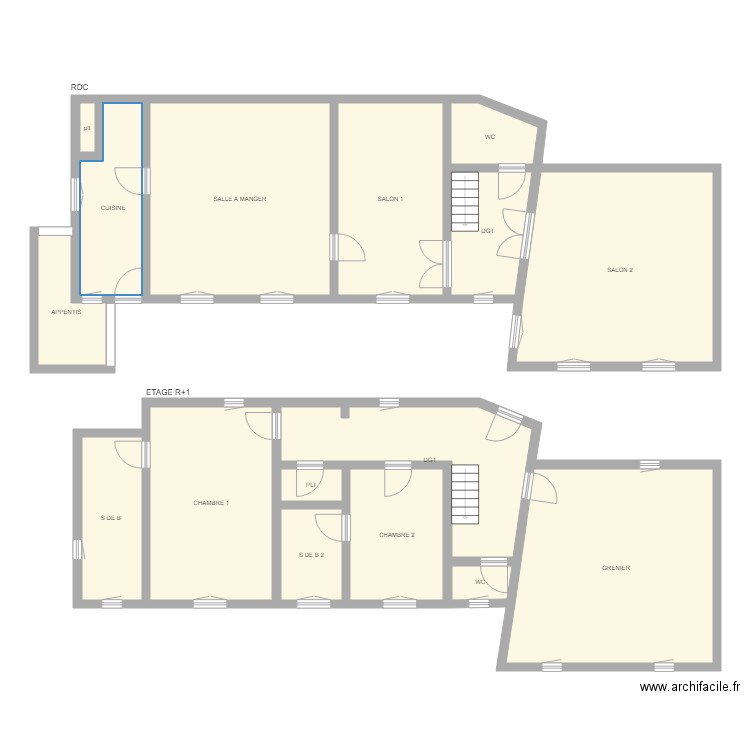 FOURNIER RDC R1. Plan de 0 pièce et 0 m2