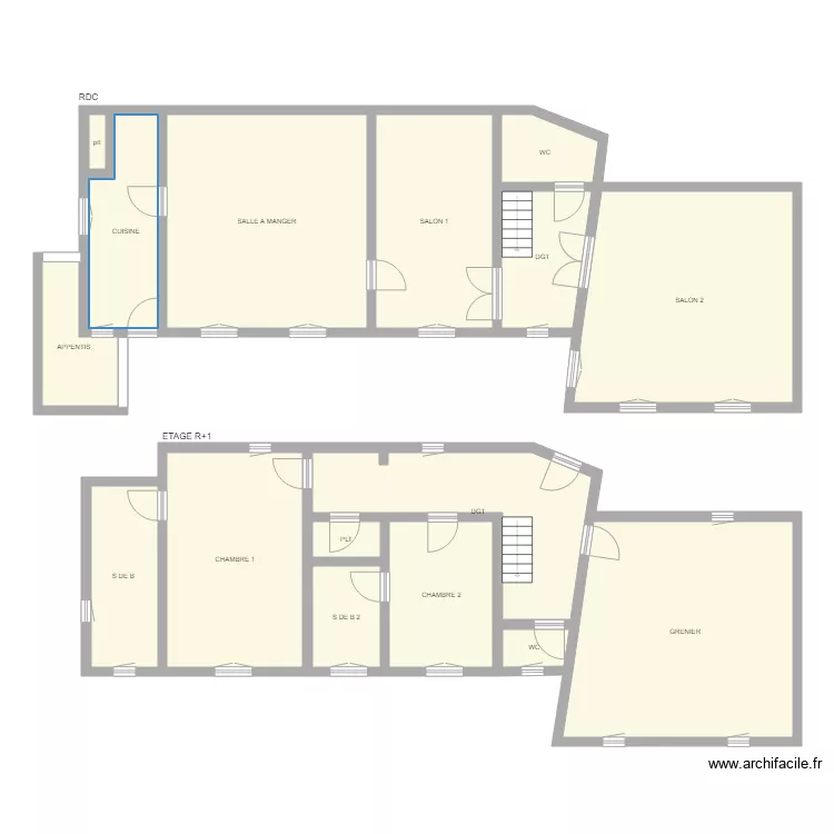 FOURNIER RDC R1. Plan de 
