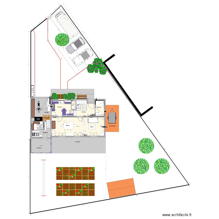 Maison Houppeville Etude 3. Plan de 0 pièce et 0 m2