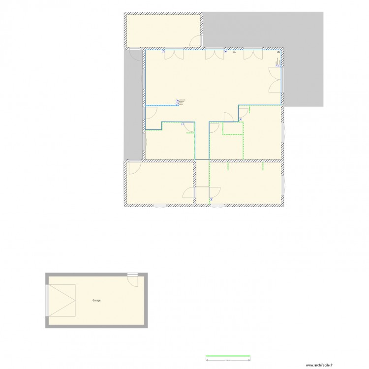 commandes volets roulants et prise HP. Plan de 0 pièce et 0 m2