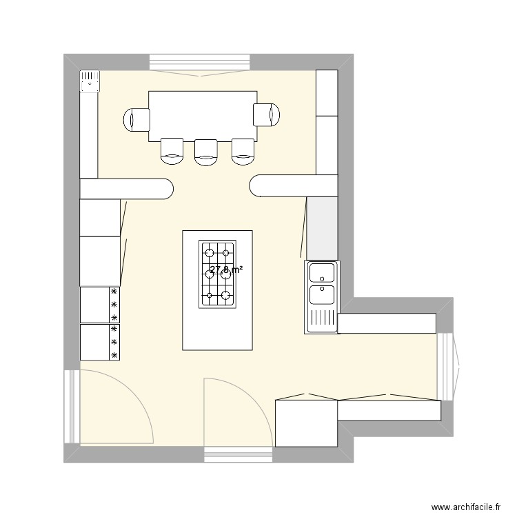 cuisine Airon. Plan de 0 pièce et 0 m2