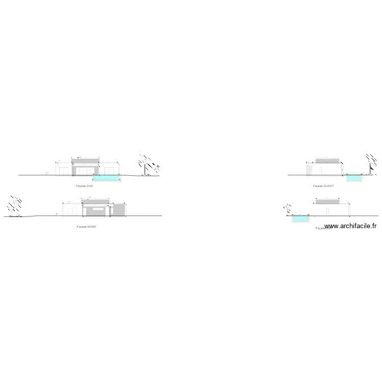 fa&ccedil;ades lot 1. Plan de 