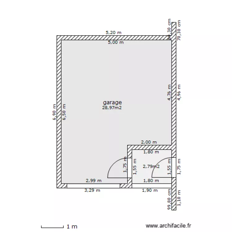 garage. Plan de 
