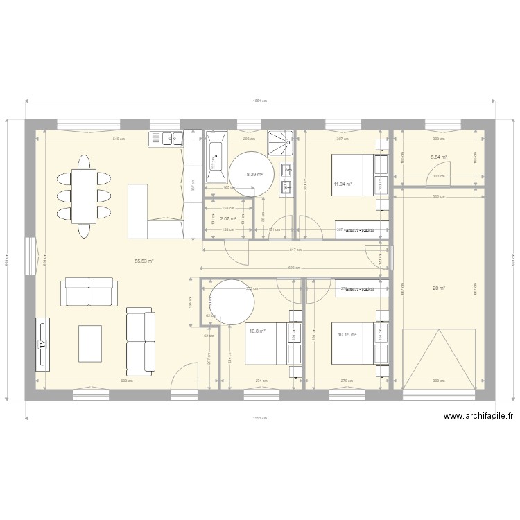 plan 3 pmr. Plan de 0 pièce et 0 m2