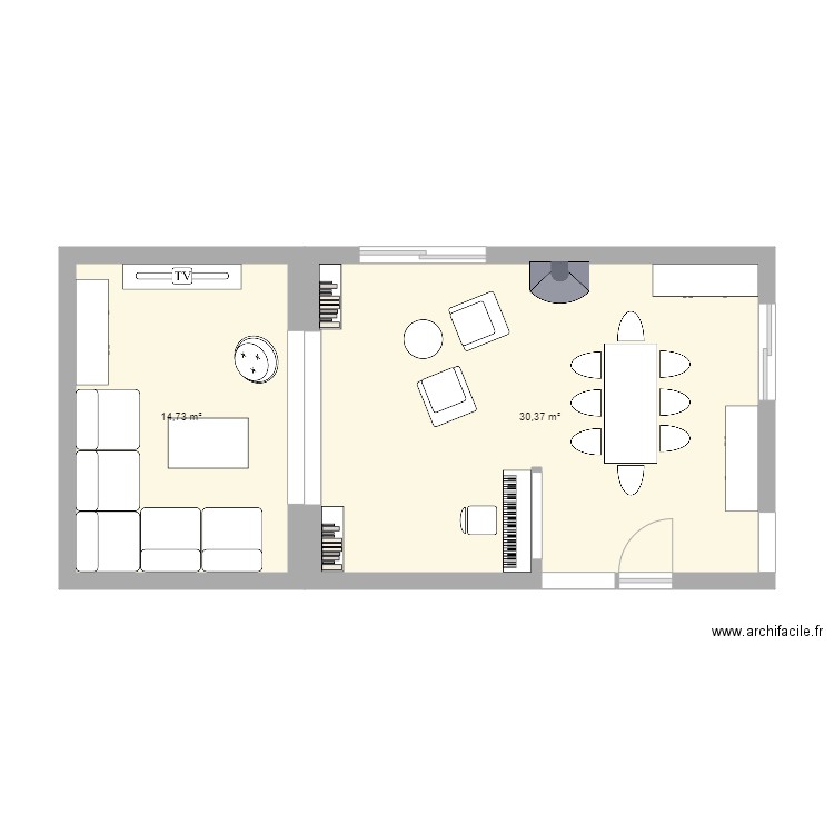 salon. Plan de 0 pièce et 0 m2