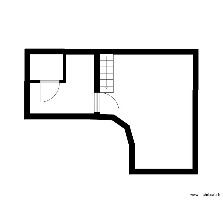 KASTENAS dernier étage gauche. Plan de 5 pièces et 49 m2